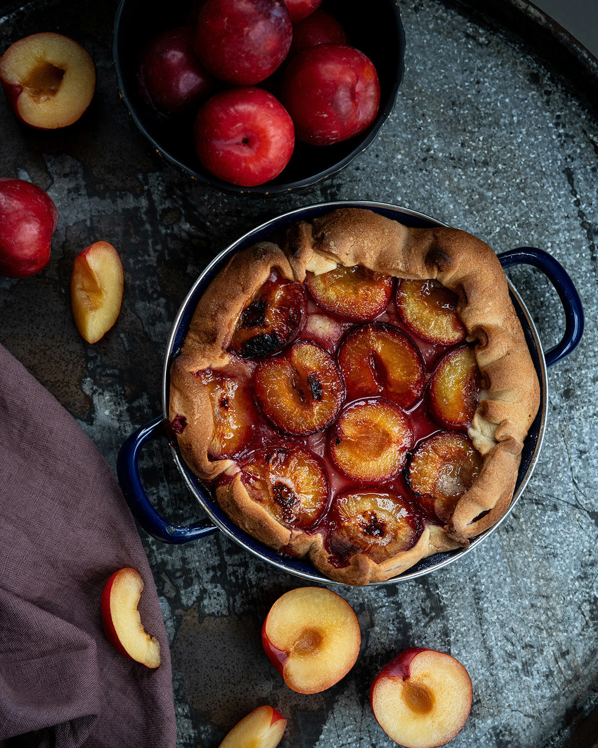 Plum Galette Recipe Embracing the AW24 colour of the season