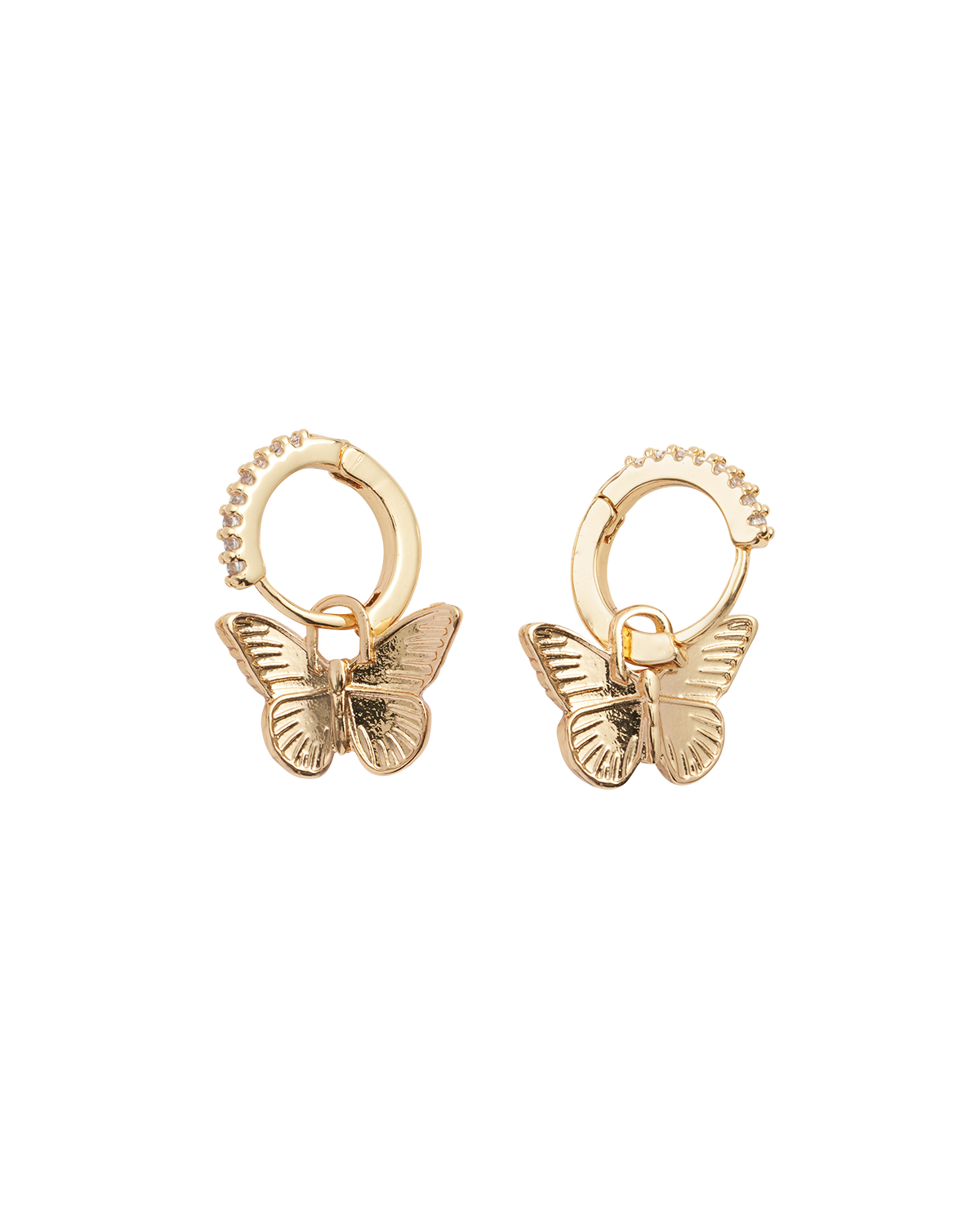 Butterfly Huggie Earrings