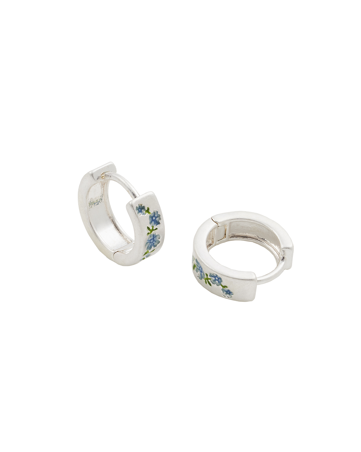 Orecchini a Cerchio Mini in Argento Non Ti Scordar di Me