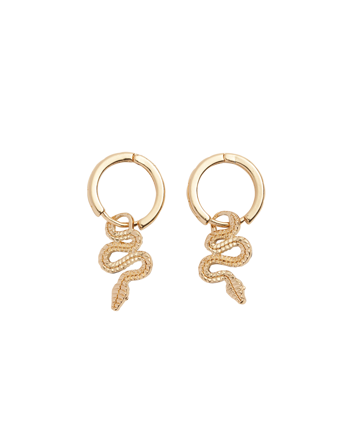 Celestial Snake Huggie Earrings