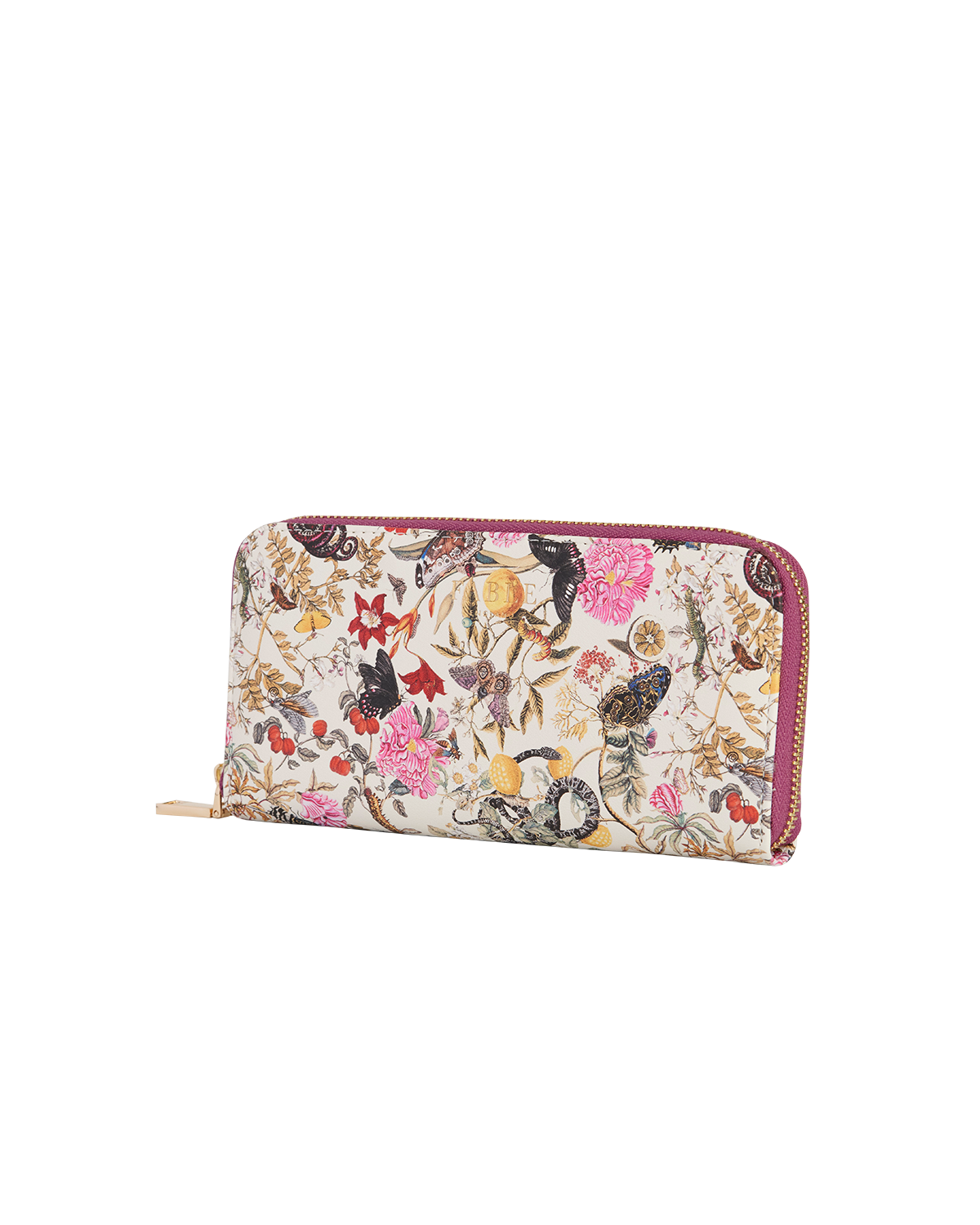 Floral Engravings Large Zip Purse