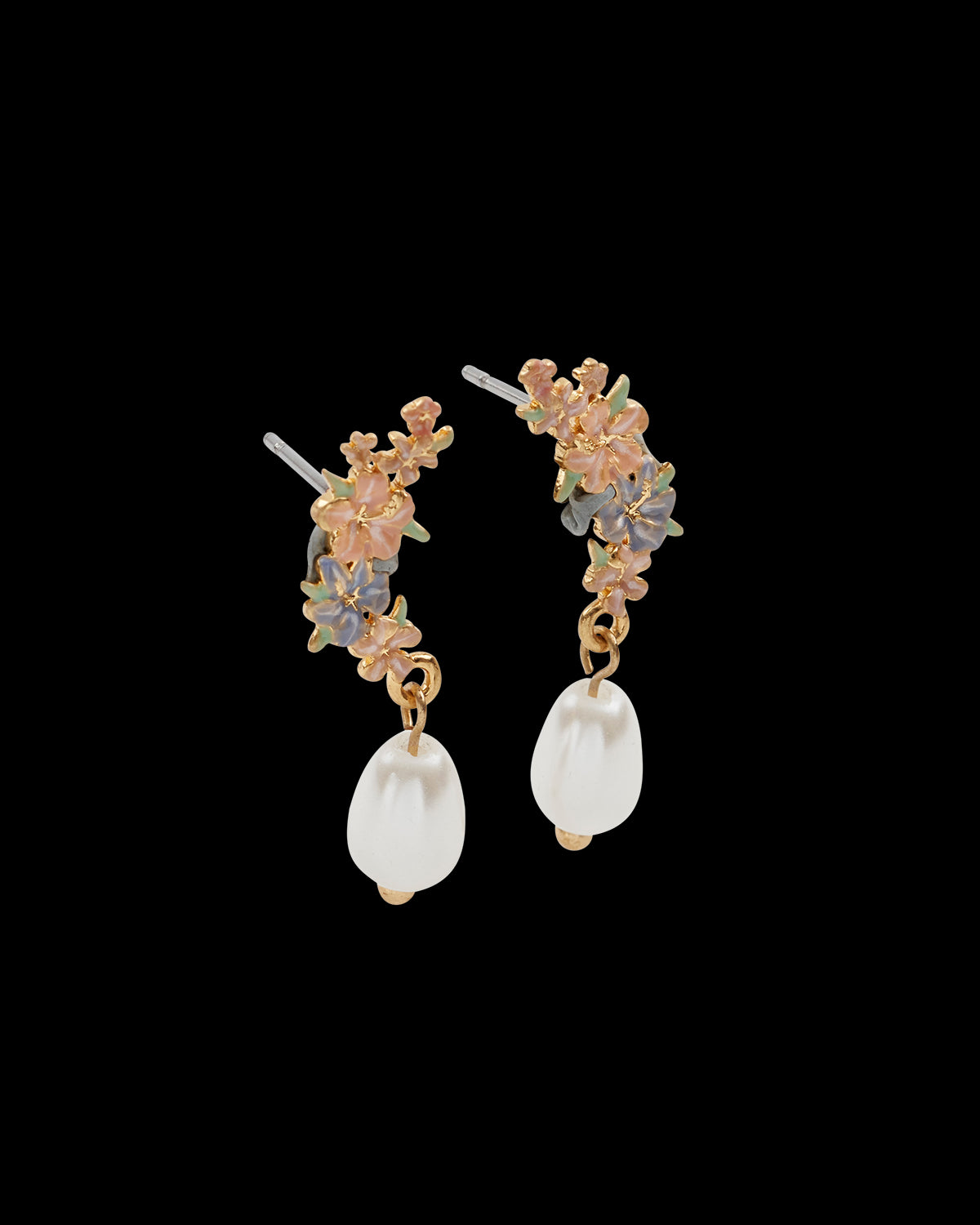 Pendientes Hibisco & Perla