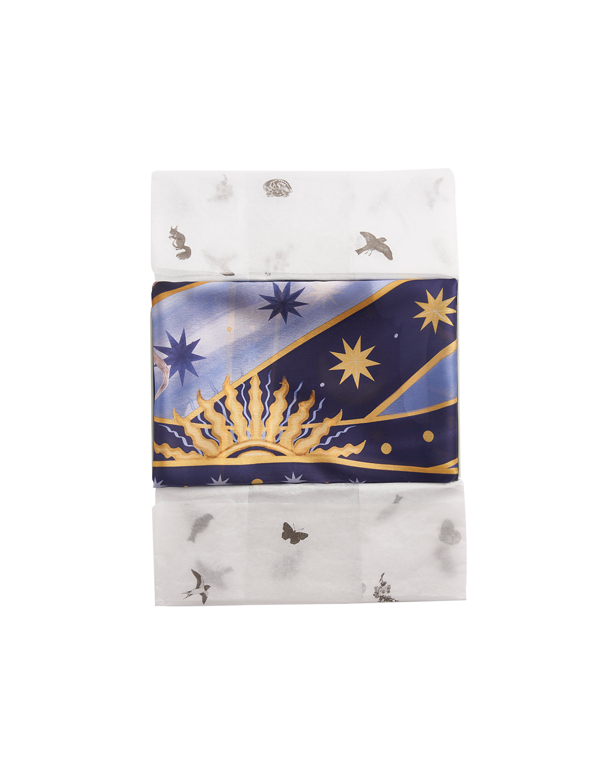 Blue Catherine Rowe Pet Portraits Whippet Silk Square Scarf