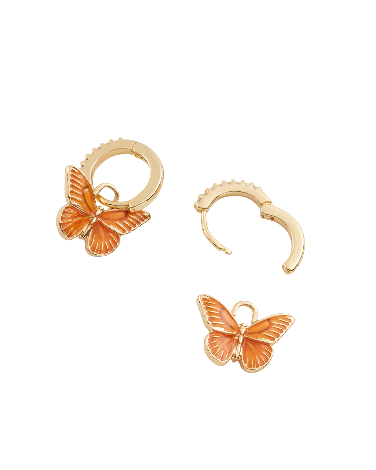 Butterfly Huggie Earrings