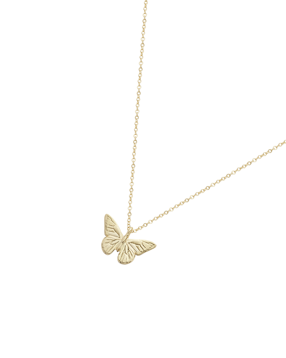 Collar corto con mariposa esmaltada azul