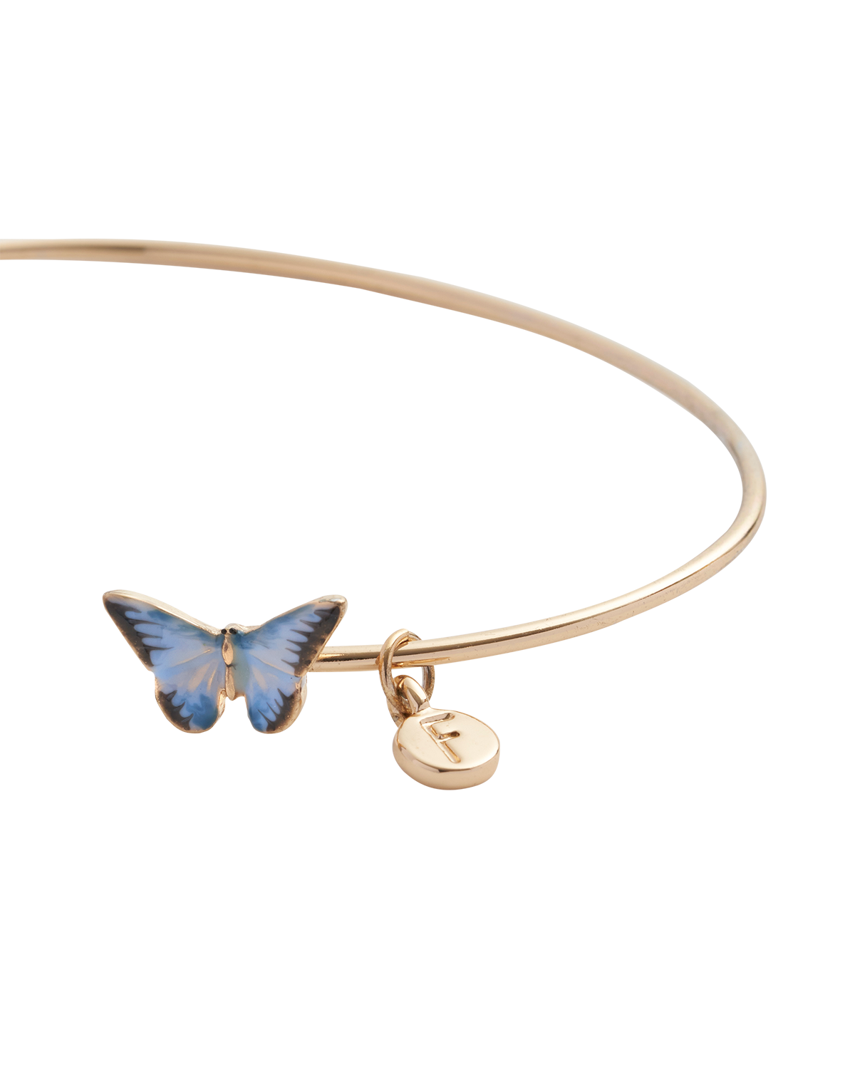 Brazalete Mariposa Esmaltada Azul