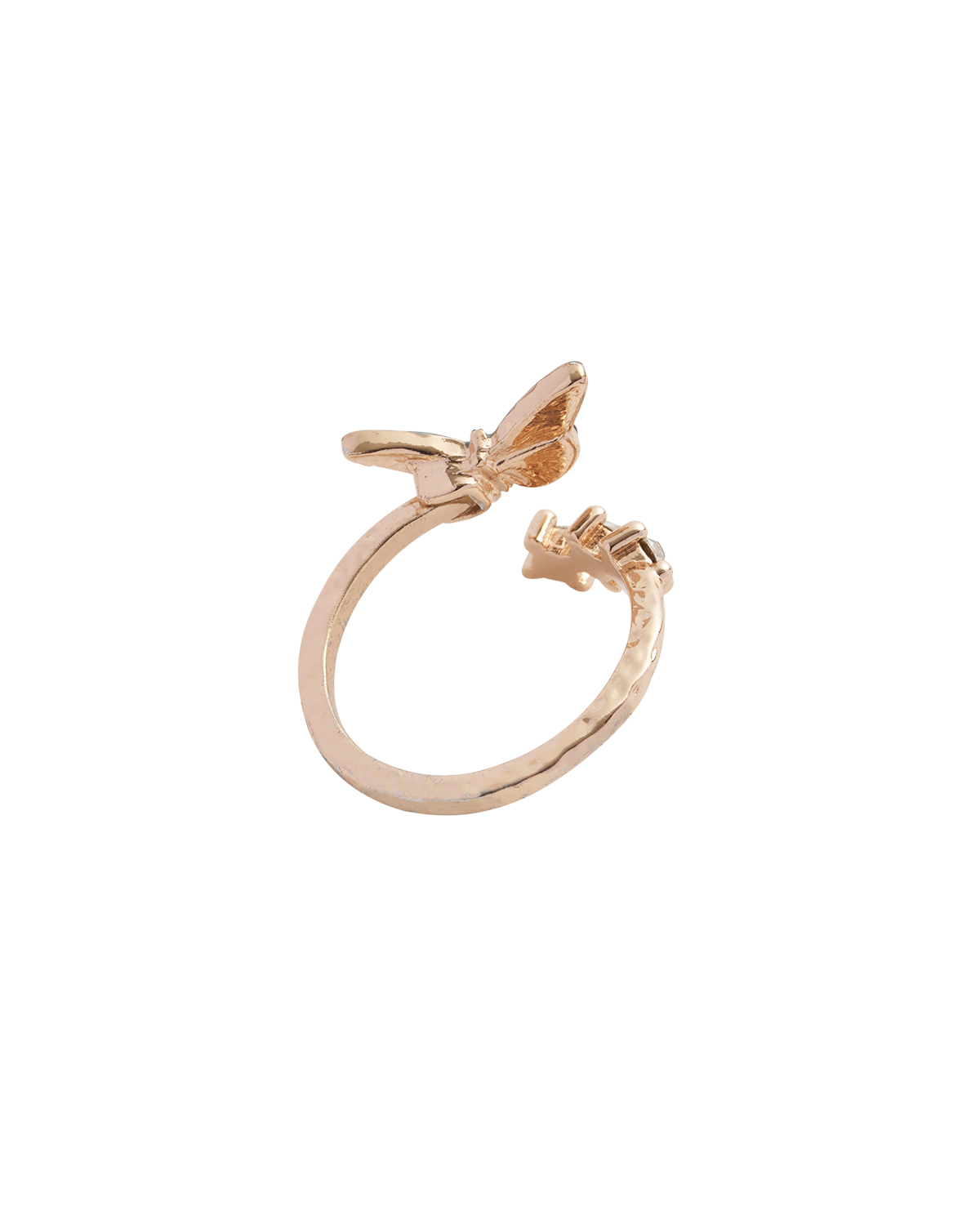 Anillo de Mariposa esmaltada azul