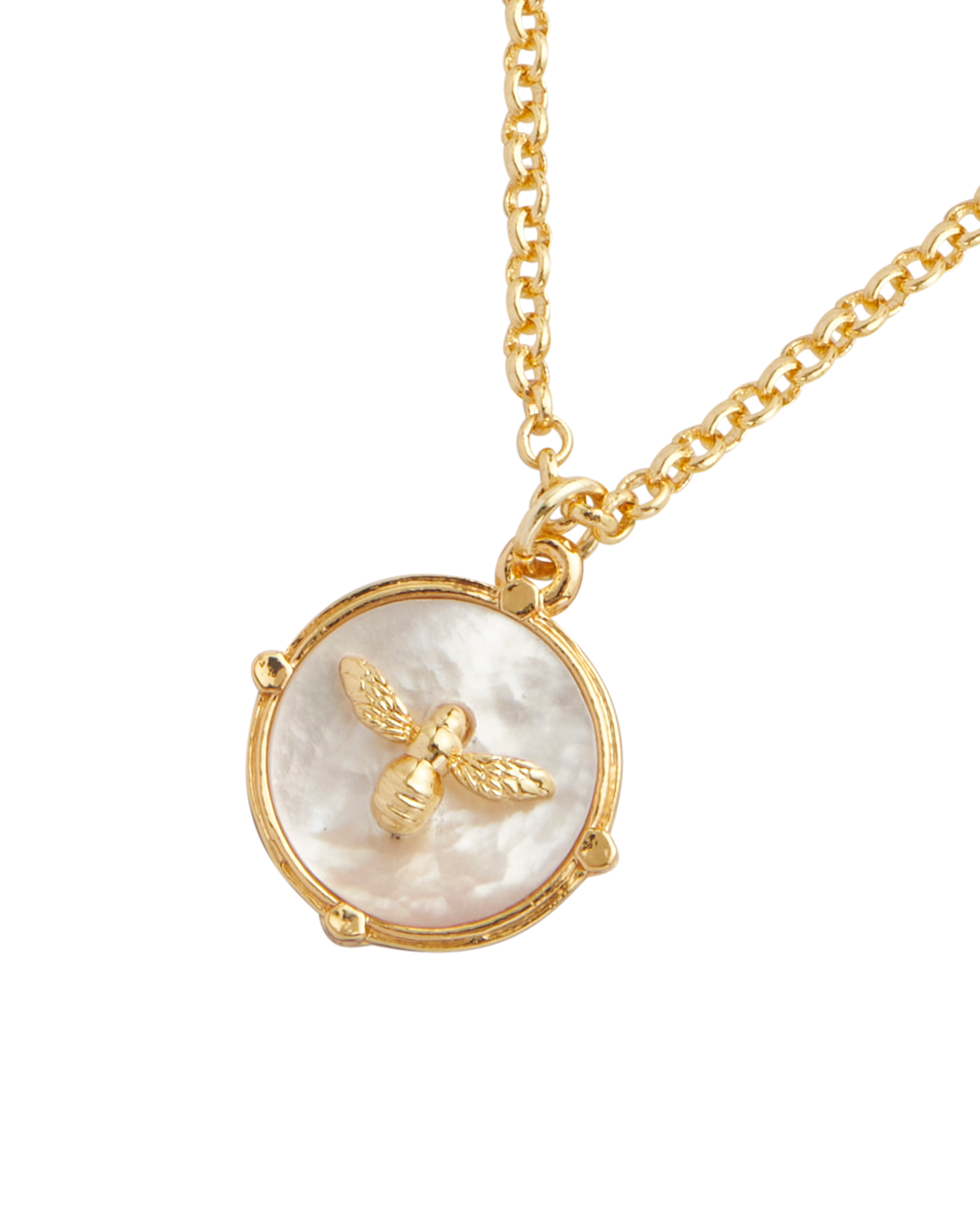 Collar Dorado Abeja & Perla