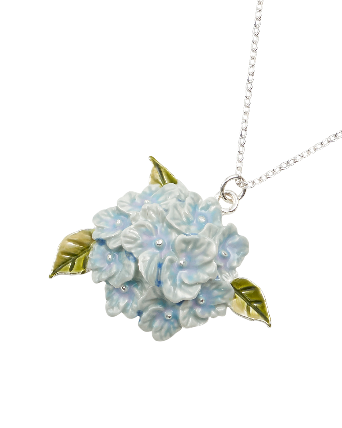 Hydrangea Silver Necklace