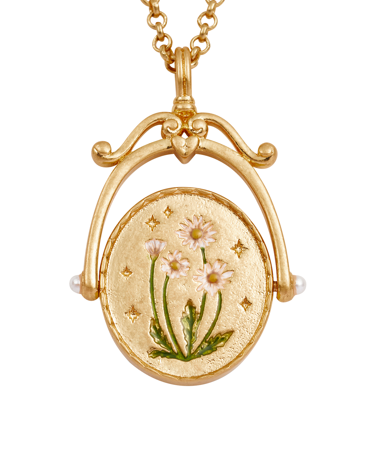 Collar Spinner Oro inicial "D" Daisy