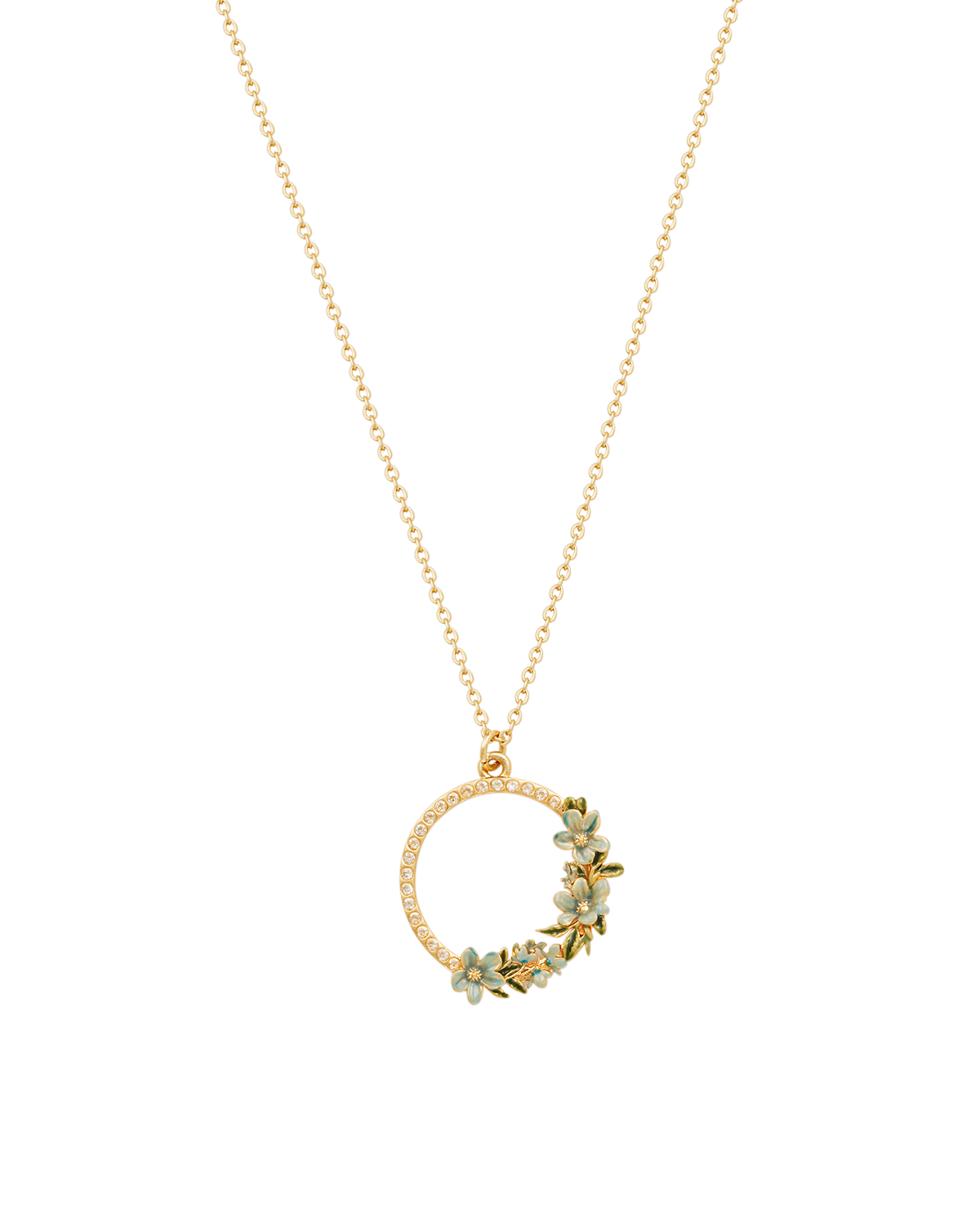 Gold Floral Wreath Necklace