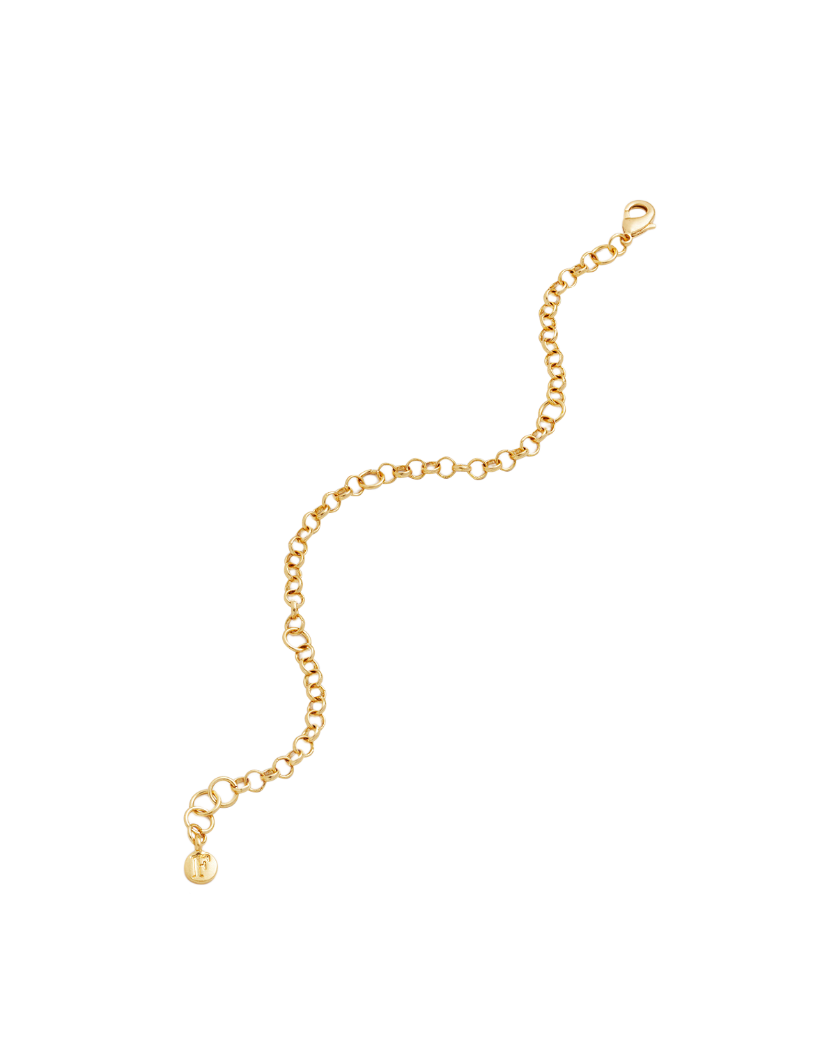 Gold Pansy & Pearl Collector Charm Bracelet featuring a delicate gold chain design.