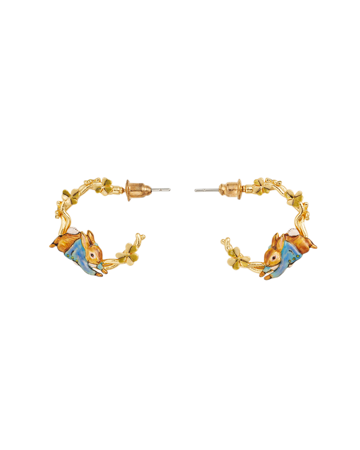 Fable England x Peter Rabbit Jumping Clover Hoop Earrings