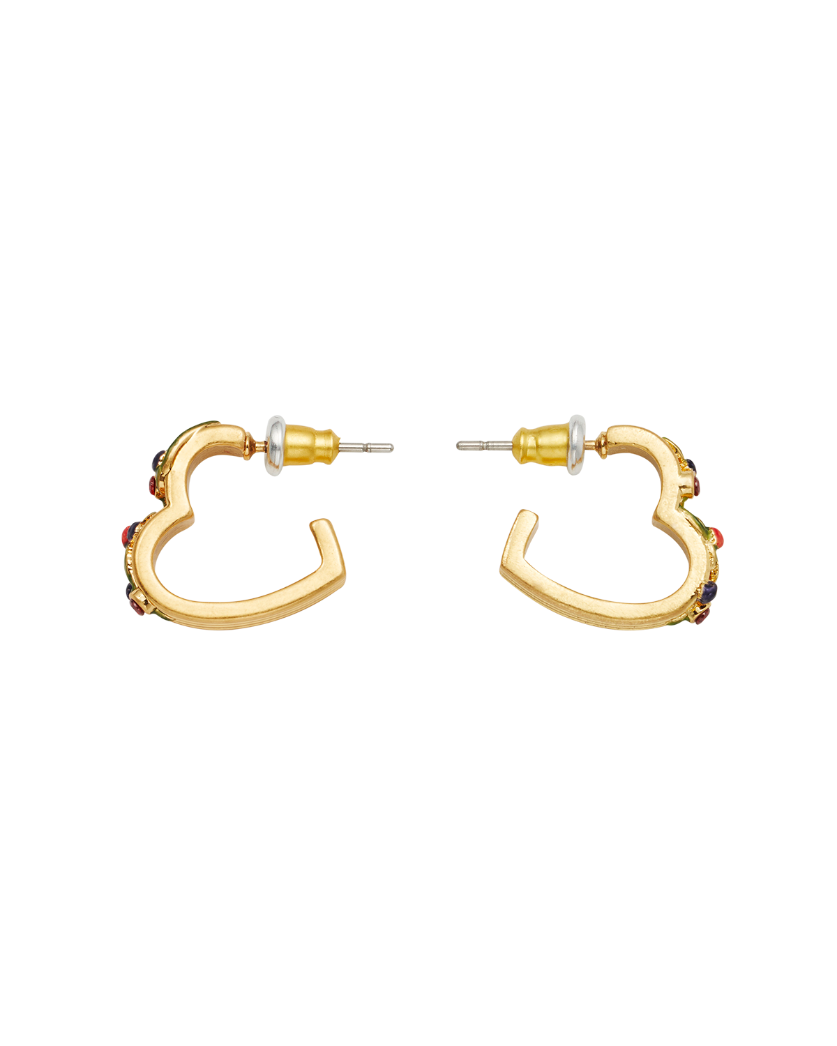 Orla Hedgerow Heart Hoop Earrings in Gold