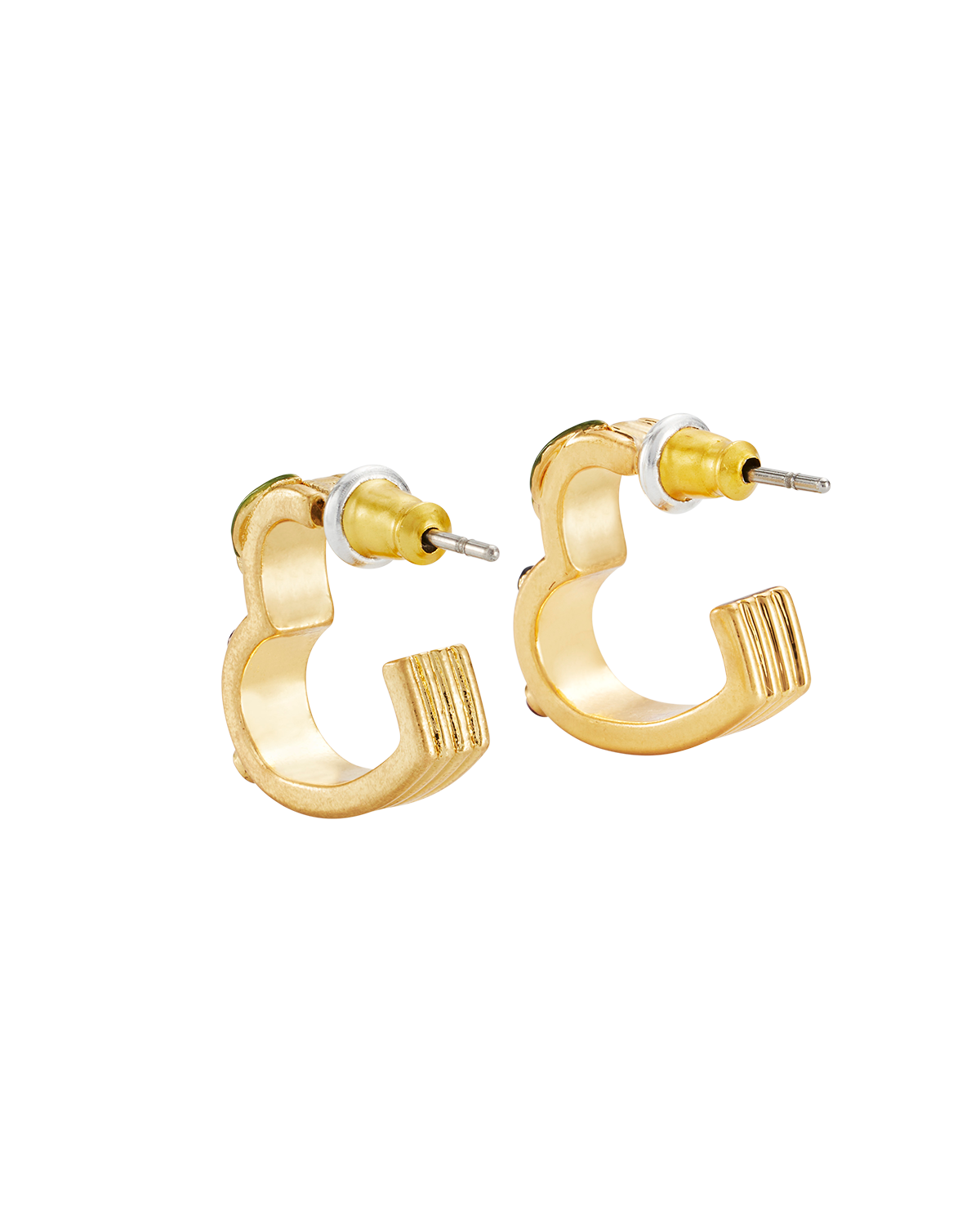 Orla Hedgerow Heart Hoop Earrings in Gold