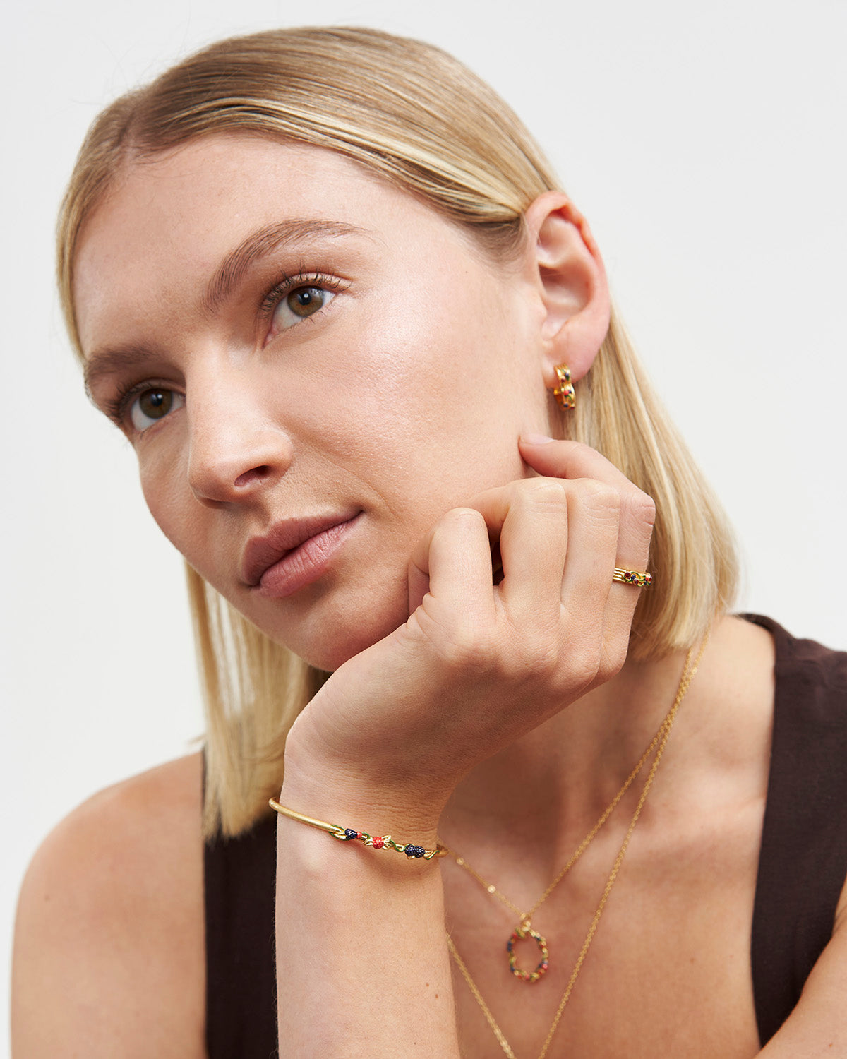 Orla Hedgerow Bangle in Gold