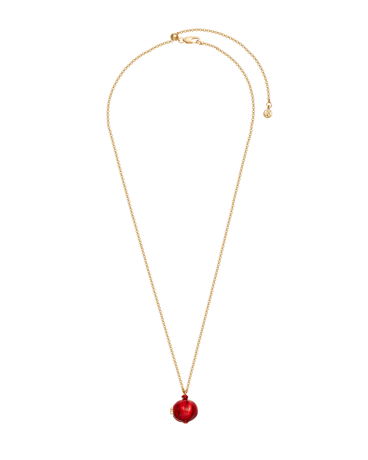 Pomegranate Locket Necklace in Gold