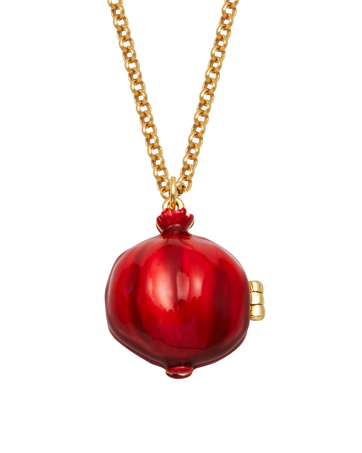 Pomegranate Locket Necklace in Gold