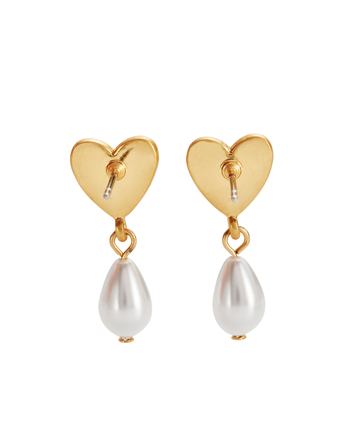 Niva Mistletoe & Pearl Earrings in Gold