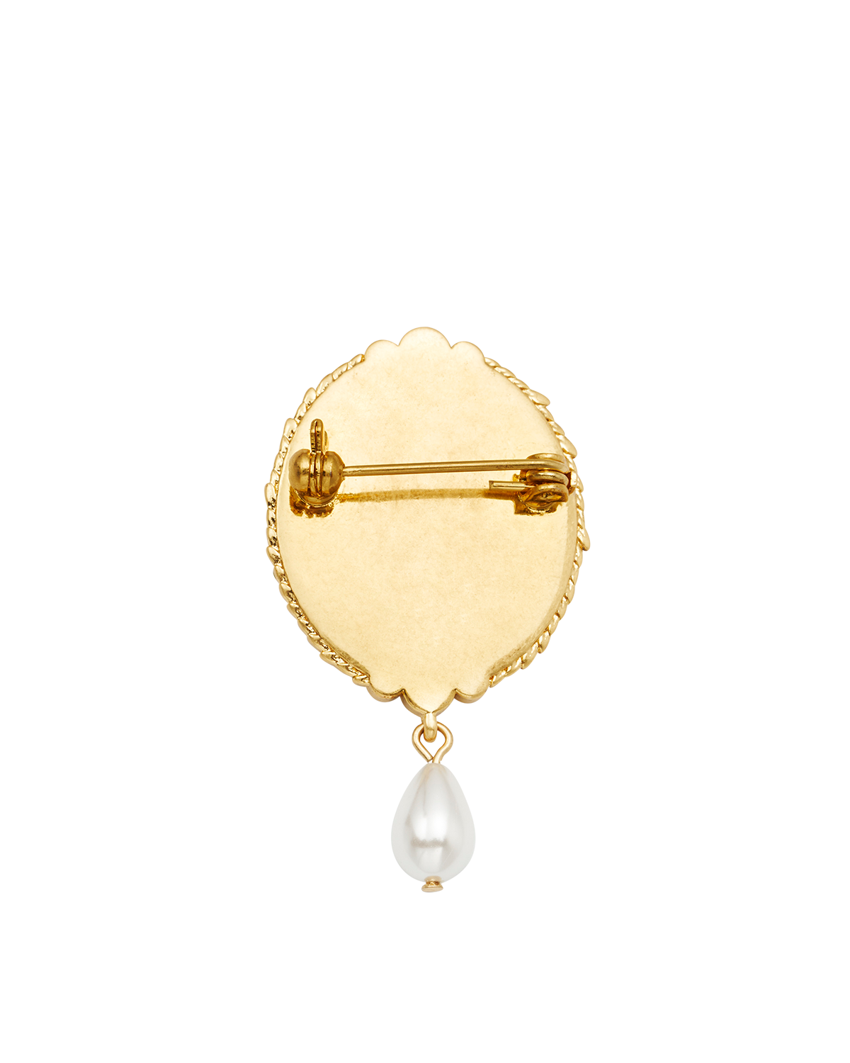 Robin Bramble & Pearl Brooch in Gold