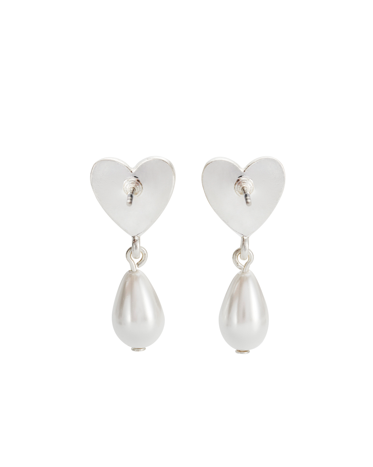 Niva Mistletoe & Pearl Earrings in Silver