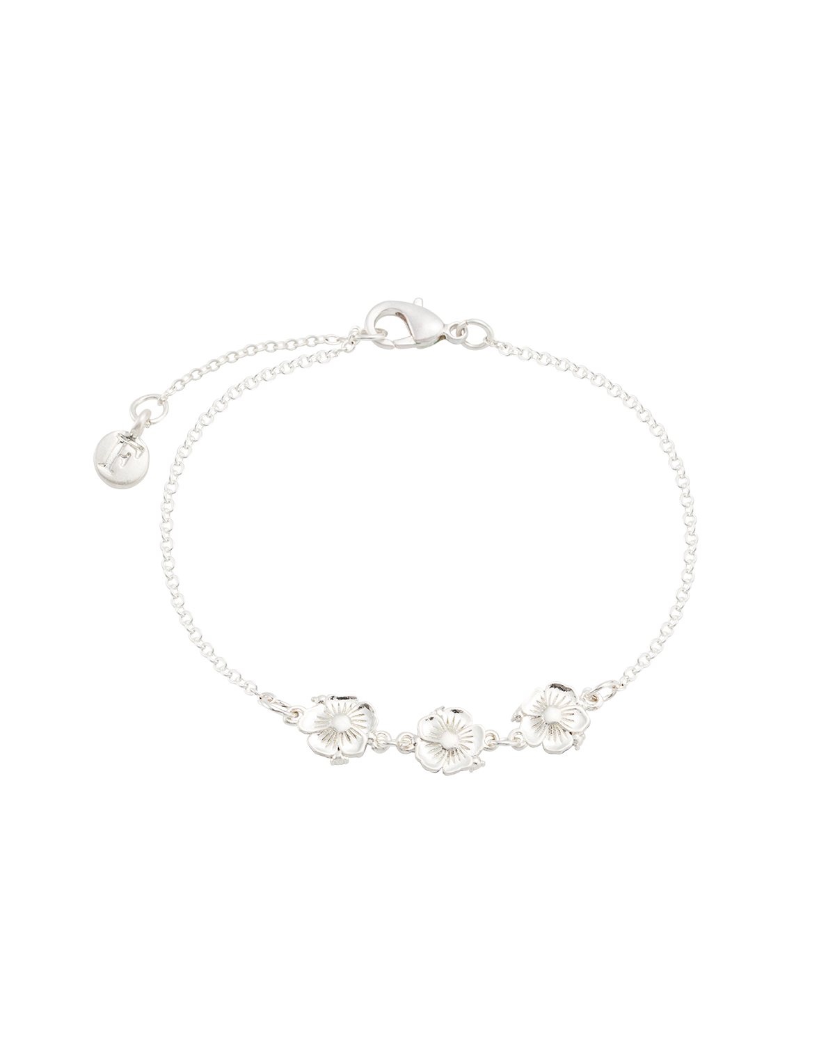 Larkspur Charm Bracelet in Silver