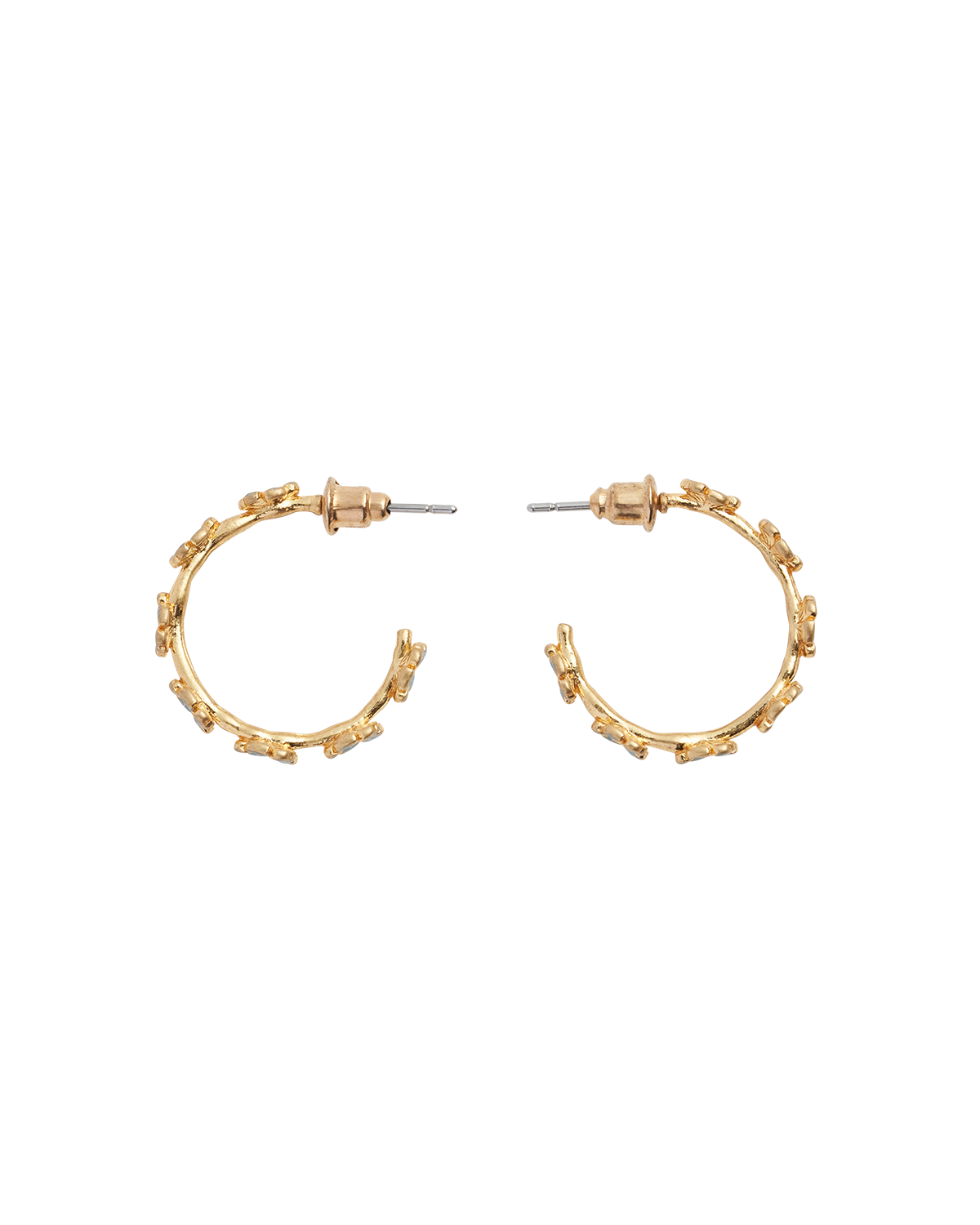 Boucles d’oreilles demi-créoles Myosotis