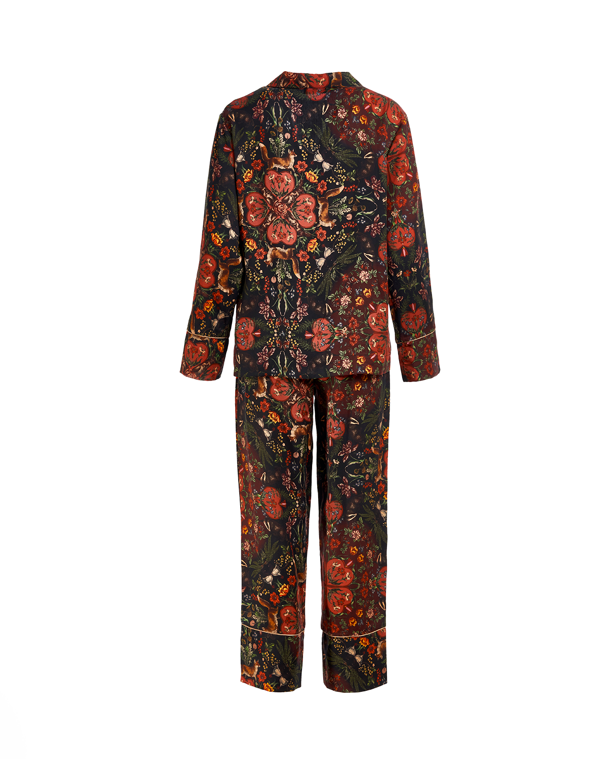 Folksy Fox Pyjamas Black
