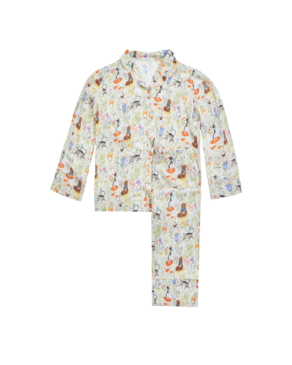 Catherine Rowe Pet Portraits Margarita Green Long Pyjamas