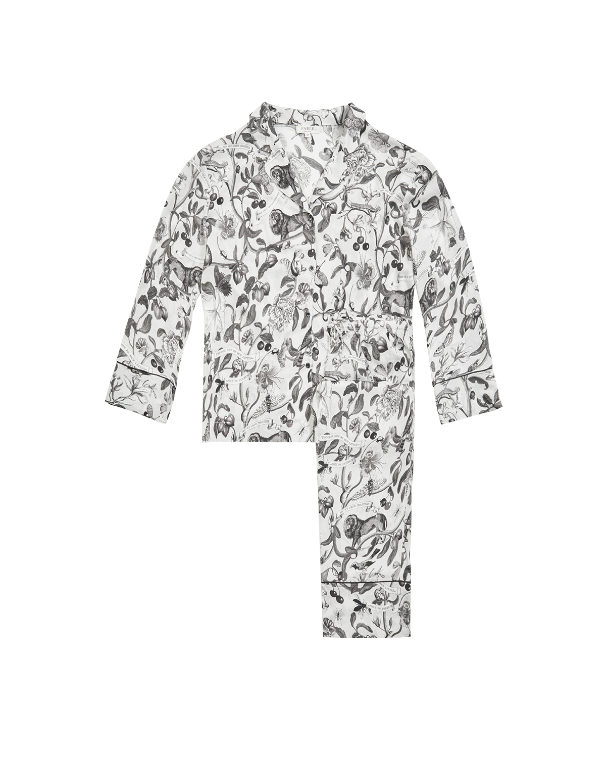 Pijama largo Tree Of Life Monocromático