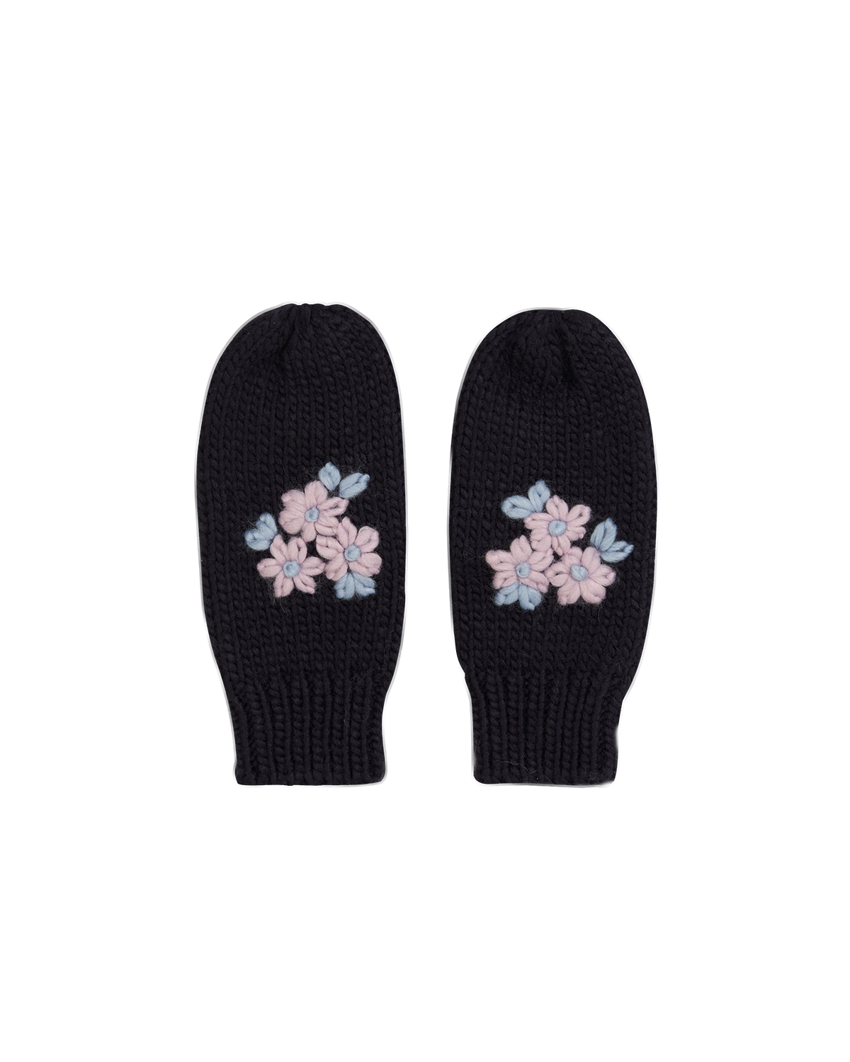 Mitones de Punto Nomeolvides Azul Marino