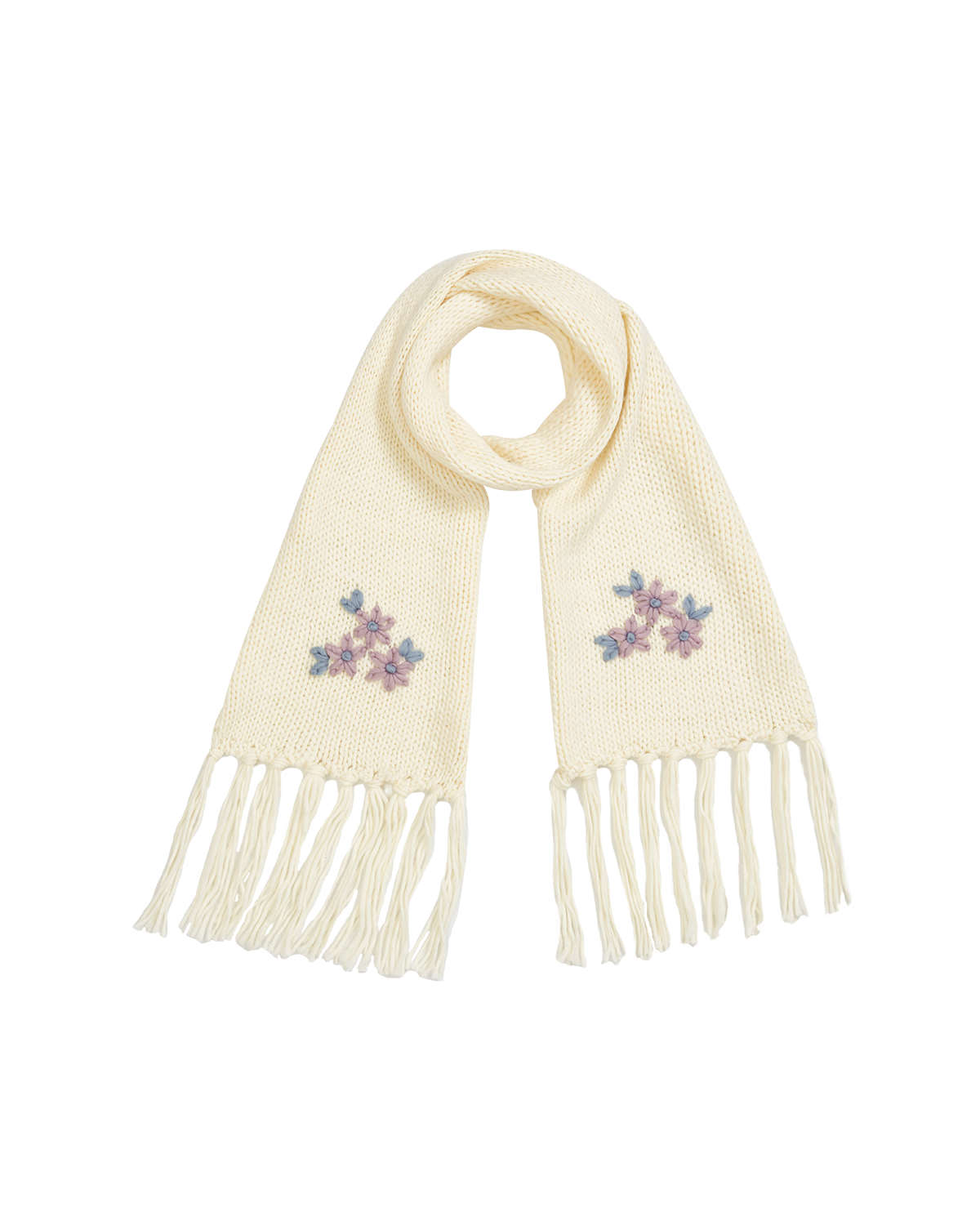 Bufanda de Punto Nomeolvides Crema