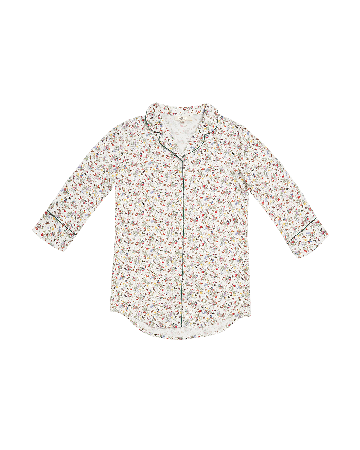 Camisa de Dormir Flores & Fruta - Crema