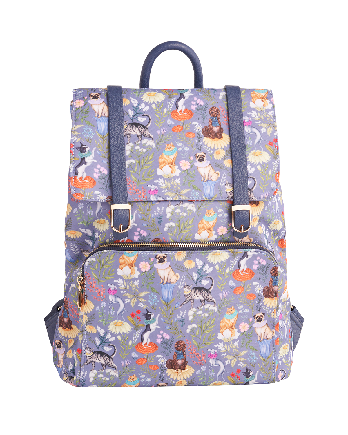 Catherine Rowe Pet Portraits Blue Medium Backpack