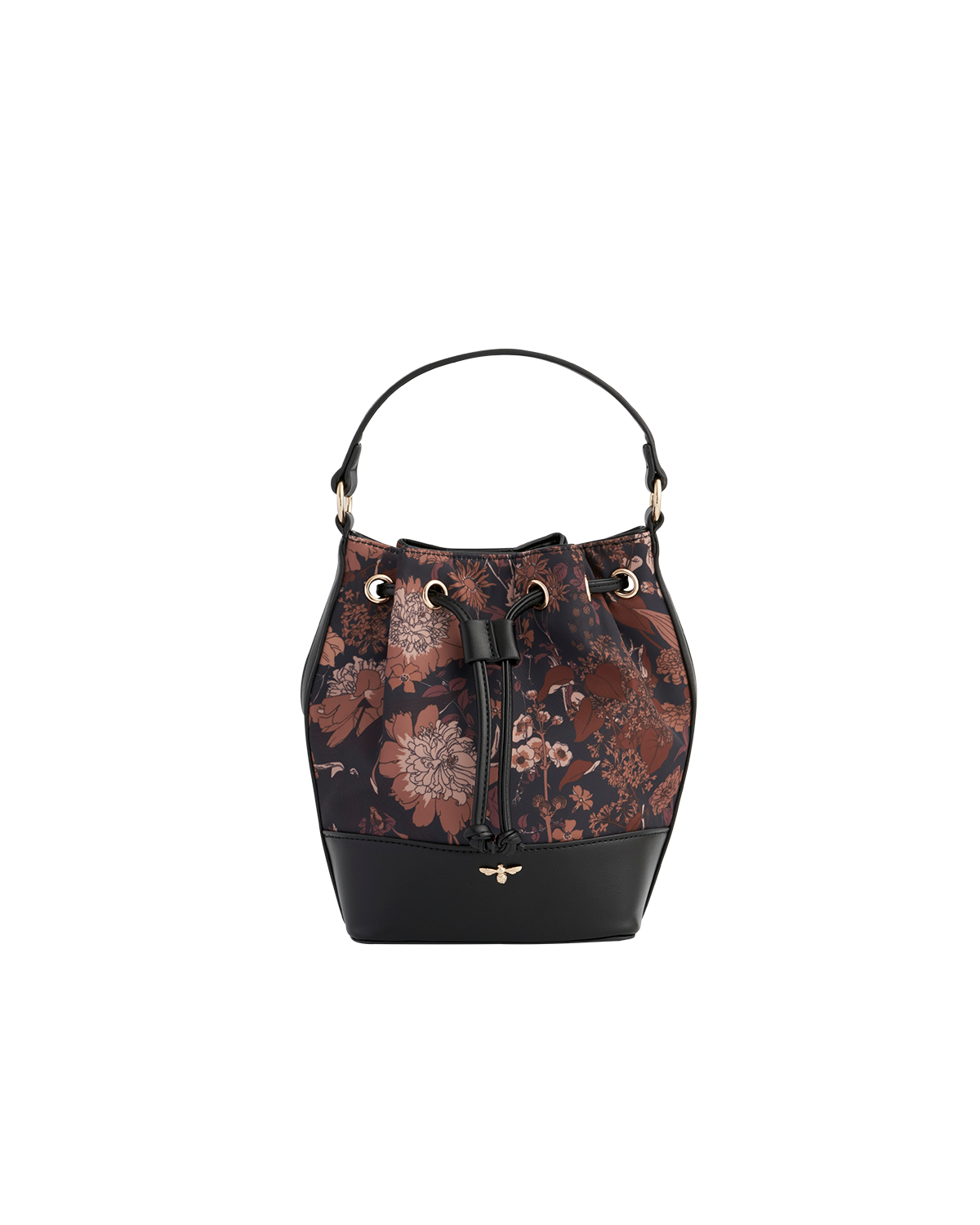 Bolso Bucket Deco Blooms Negro