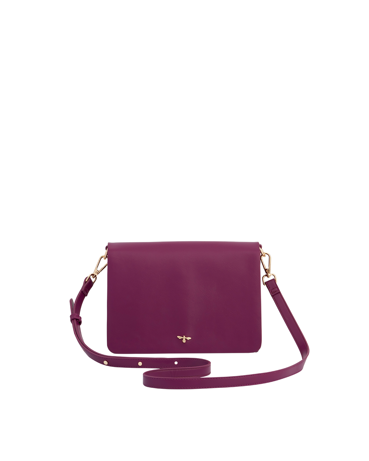 Bolso Bandolera Flores - Ciruela