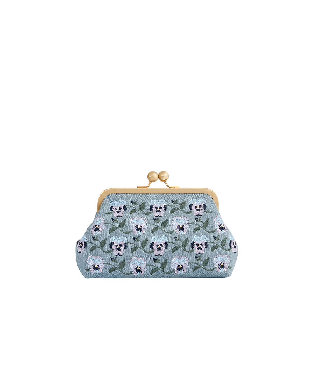 Pansy Victoriana Blue Clutch