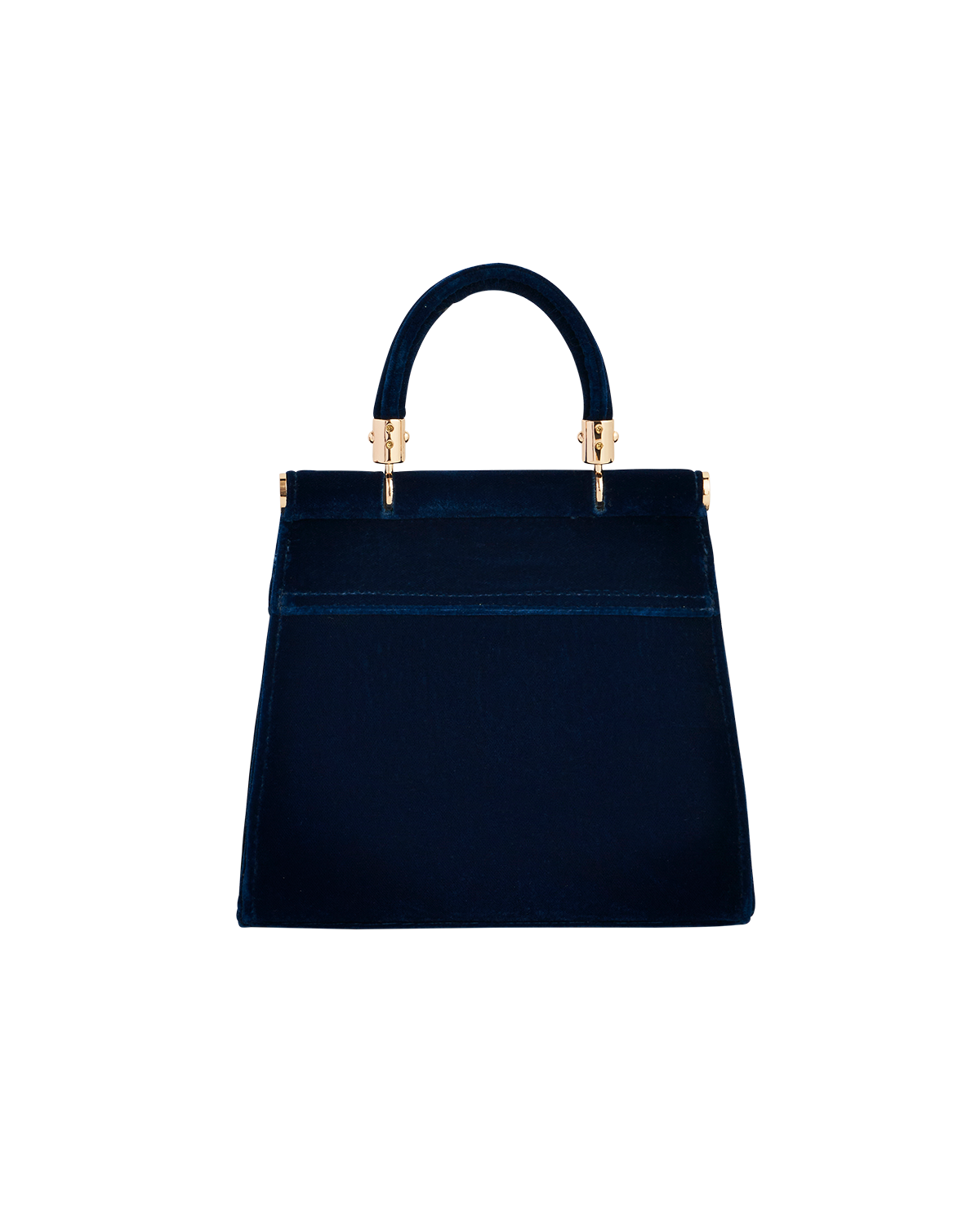 Blue Rosy Posy Embroidered Mini Top Handle Tote