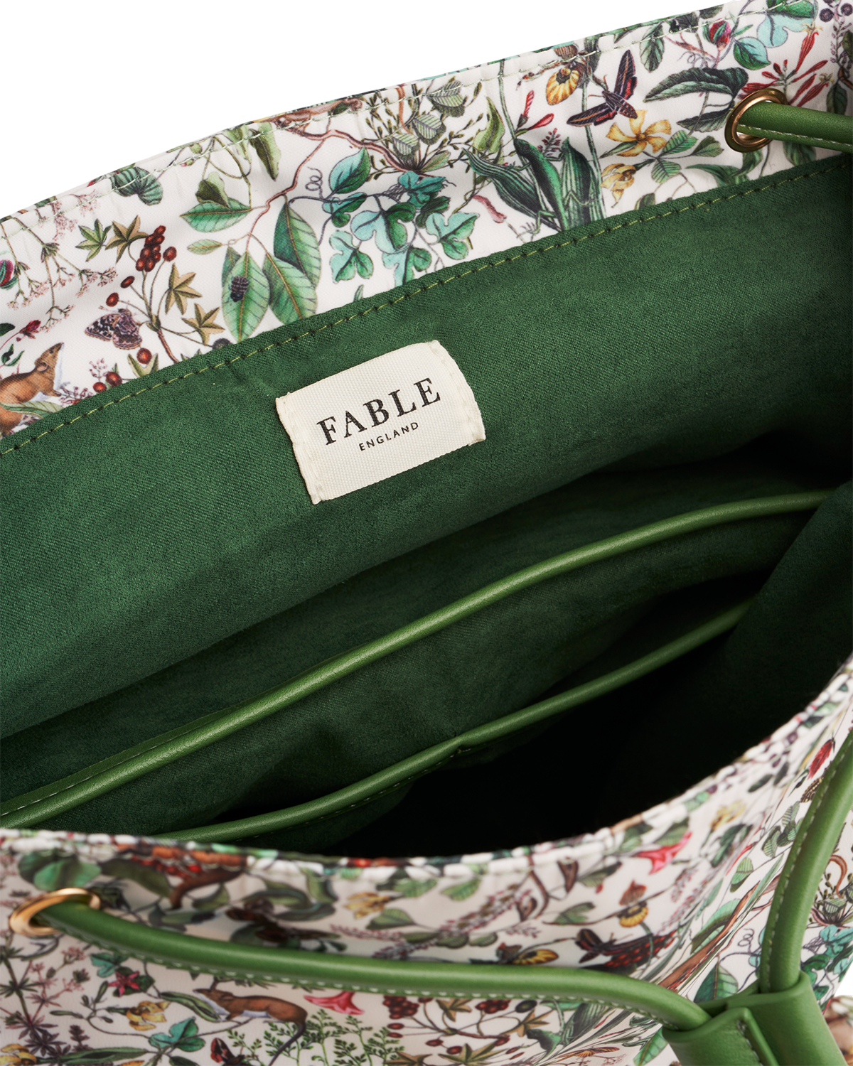 Green Garden Floral Buckle Backpack
