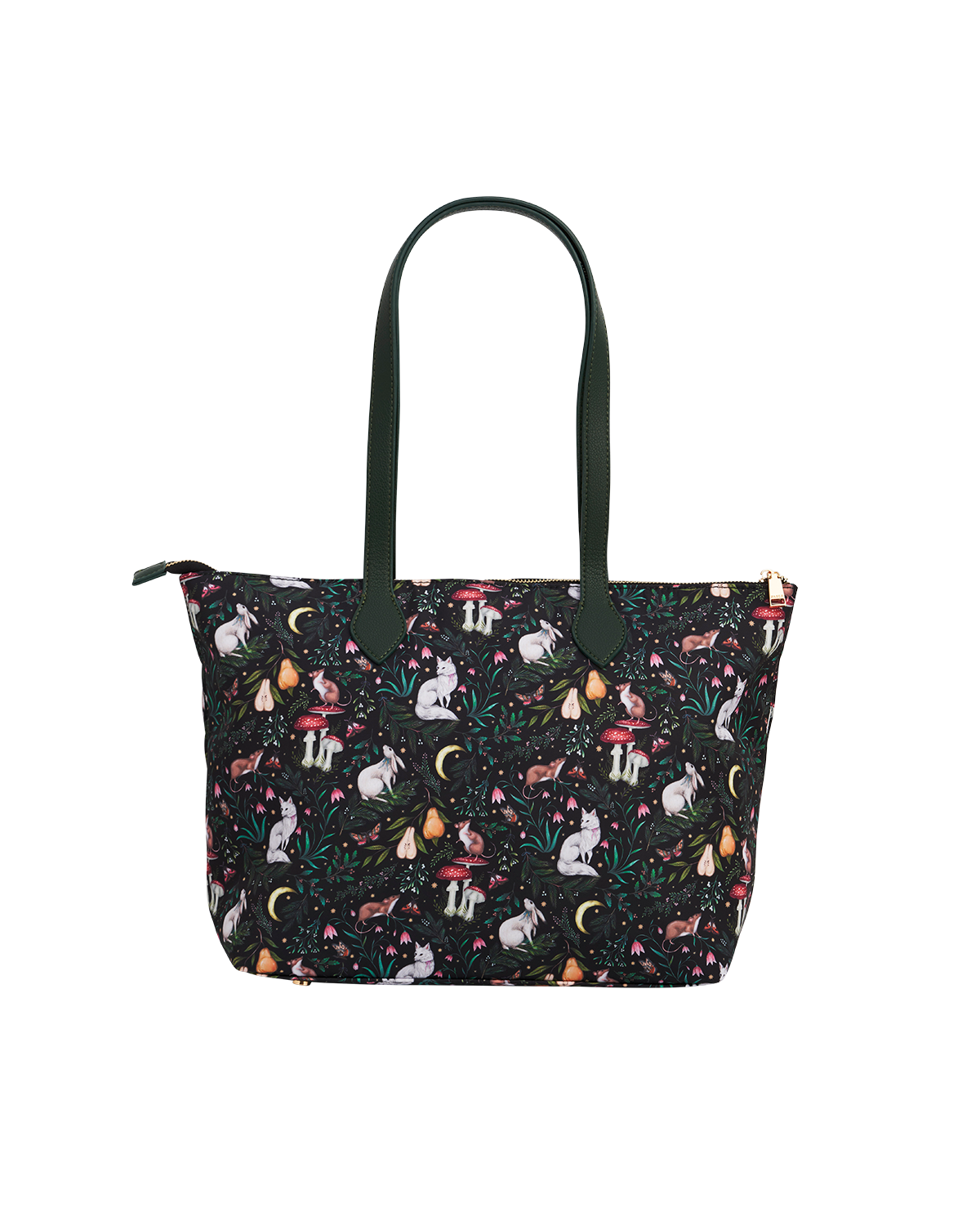 Edith Niva Print Tote Bag in Green