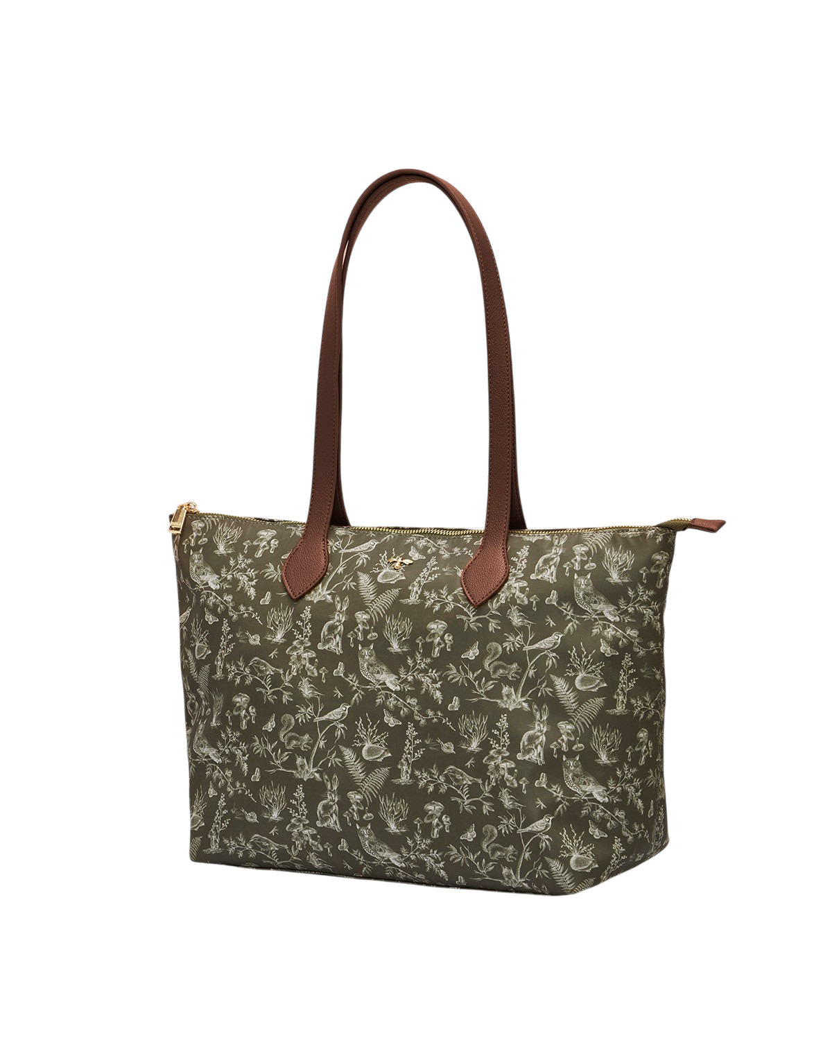 Edith Orla Scene Print Tote Bag in Khaki