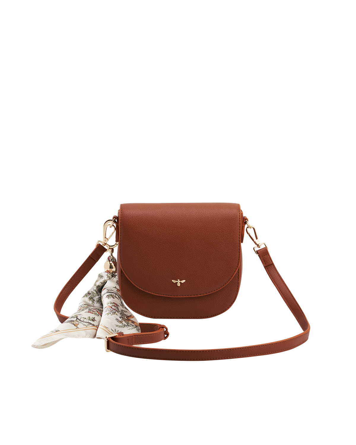 Beth Crossbody-Satteltasche in warmem Braun