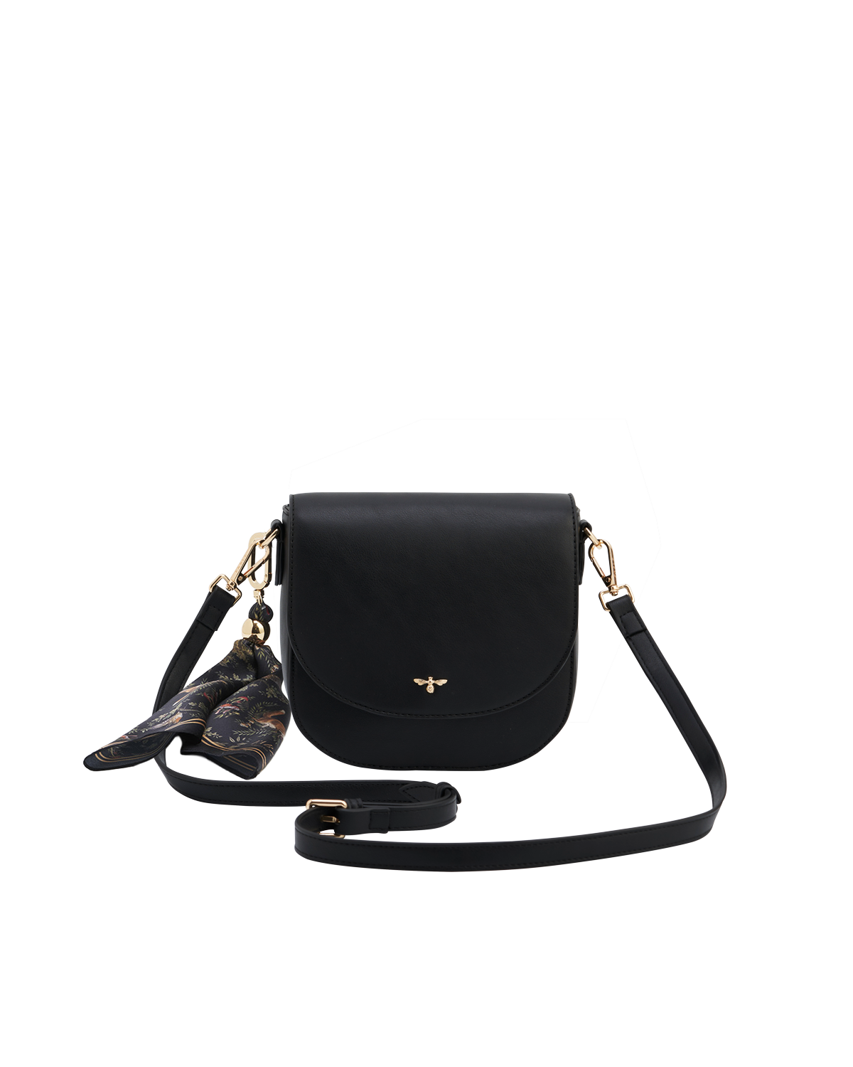 Beth Crossbody-Satteltasche in Schwarz