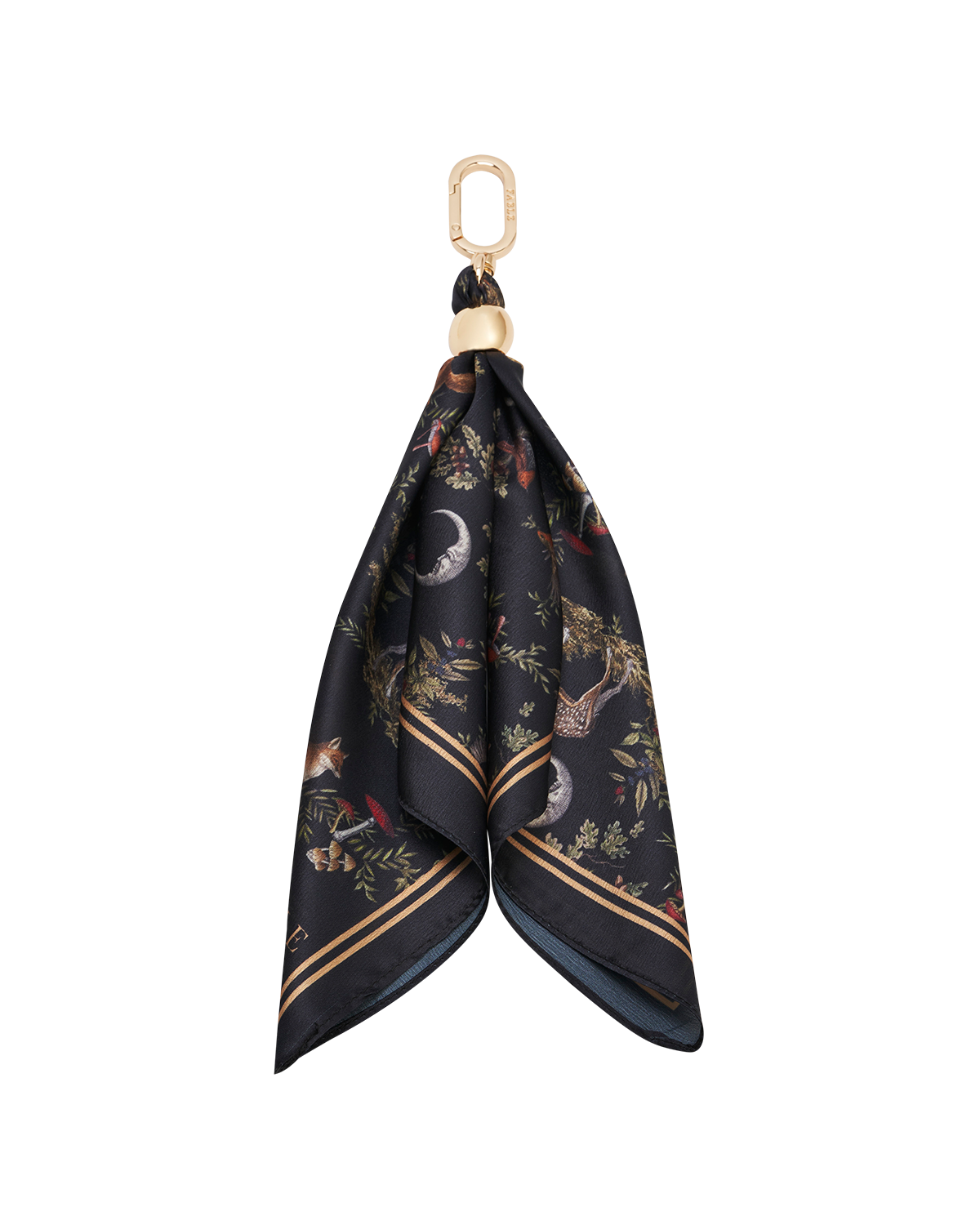 Black Into the Woods Scarf Bag Charm