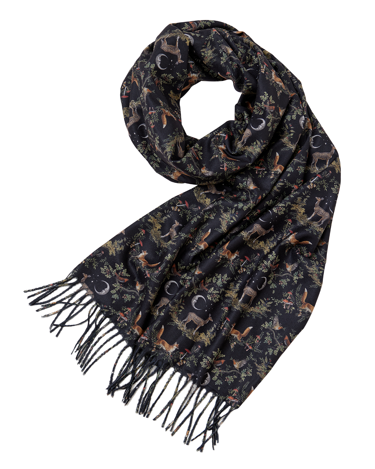 Bufanda A Night's Tale Woodland - Negro Medianoche
