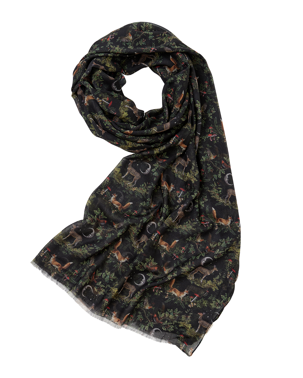 Fular ligero A Night's Tale Woodland Negro Medianoche
