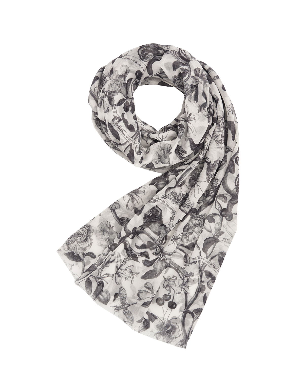 Tree Of Life Monochrome Lightweight Scarf