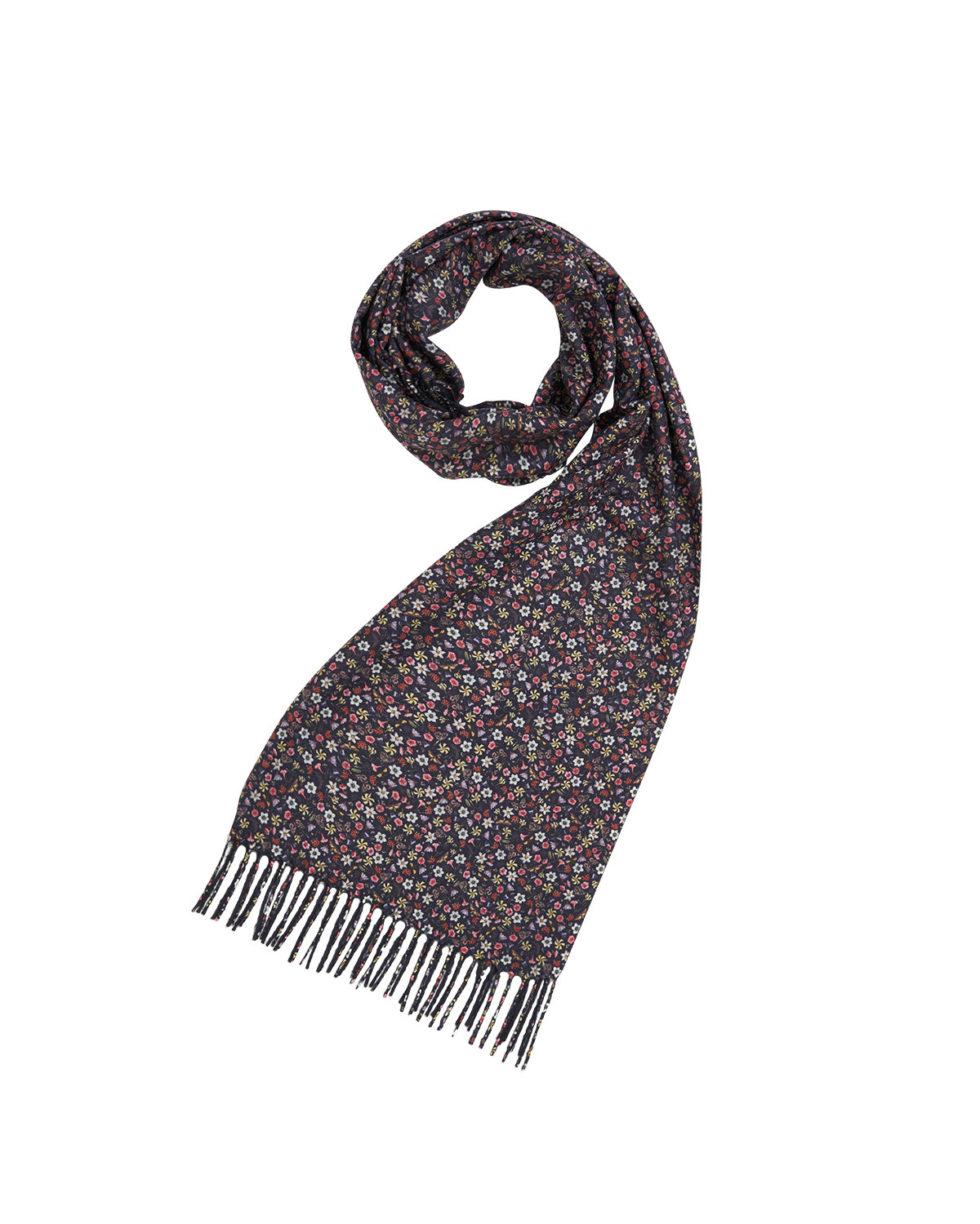 Bufanda Flores con Flecos