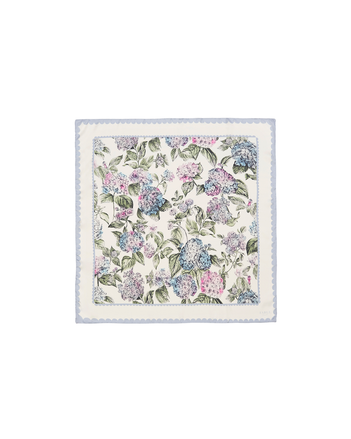 Ivory Hydrangea Square Scarf