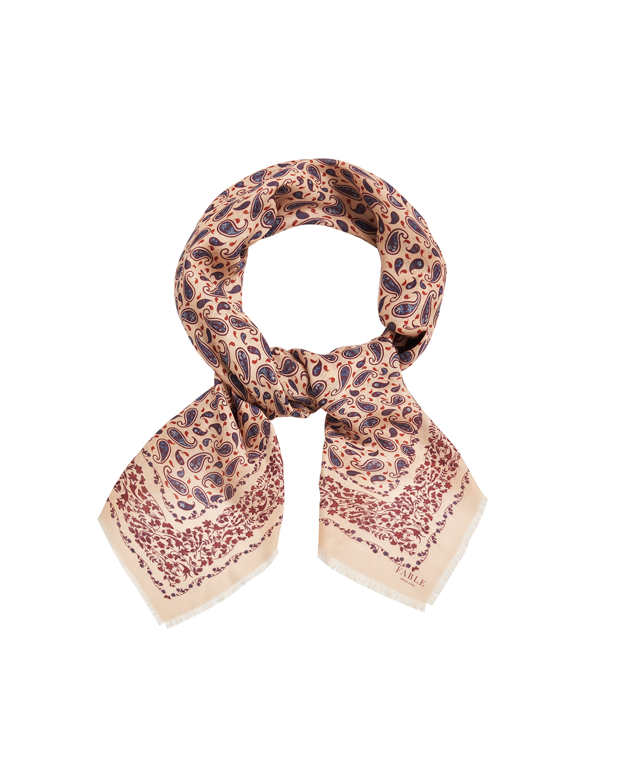 Patterned scarf on a white background